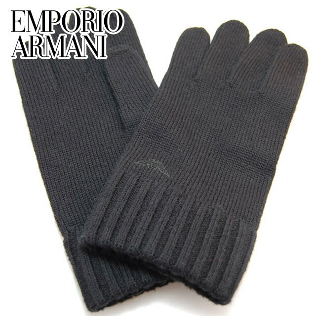 【5%OFF!!】[EMPORIO ARMANI]エンポリオ・アルマーニ 2011-2012年秋冬新作 手袋/グローブ "624082 1W521" ブラック
