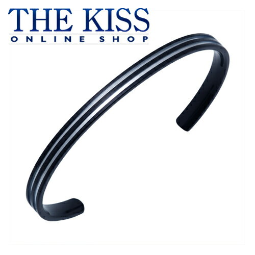 【送料無料】【toU by THE KISS】ブラックイオンプレーティングステンレスペアバングル M【楽ギフ_包装】☆カップルに人気のthe kiss(ザ キス)ランキング常連！通販ブランドアクセサリー ブレスレット・バングルはTHEKISS ザ・キッス ステンレス (レディース)記念日 誕生日 プレゼントに