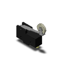 在庫品 オムロン Z-15GW25-B マイクロスイッチ 一般用基本スイッチ 一般負荷 IP00 スナップアクション 自己復帰機構 単極双投形 接点構成1c 15A ヒンジ・ローラ・レバー形(R50・φ20×4・樹脂ローラ) ねじ締め端子(M4)