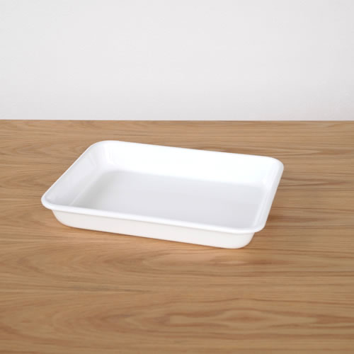 野田琺瑯(ノダホーロー) バット(全白) ホワイト 18取 SPW18T