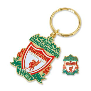 リバプール オフィシャルクレスト ピンバッジ＆キーホルダーセットリヴァプール/Liverpool