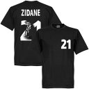 ★SALE★セール★RE-TAKE(リテイク) ユベントス No.21 ジダン Gallery Tシャツ(ブラック)【サッカー サポーター グッズ Tシャツ】【店頭受取対応商品】