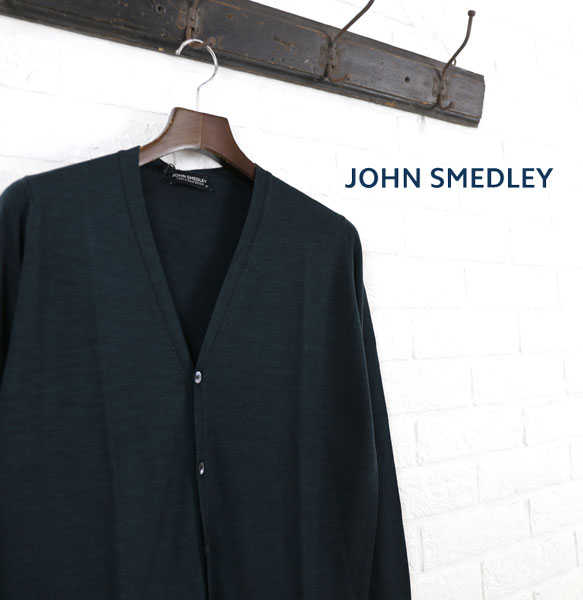JOHN SMEDLEY(ジョンスメドレー)30Gウール Vネックカーディガン “KRIS…...:february:10040702