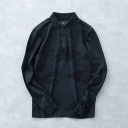 【SALE 30%OFF】 HYDROGEN CAMO SKULL POLO LS (BLACK CAMOUFLAGE) 210-54340002 ハイドロゲン <strong>カモフラージュ</strong> スカル <strong>ポロ</strong>シャツ カットソー <strong>イタリア</strong> メンズ 送料無料