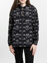 【新品】USA企画 レディース STUSSY WOMEN'S ETHNIC PRINT PONCHO/ステューシー エスニックポンチョ パーカ 黒【サイズ:レディースXS・ S・M】【メキシカンパーカー】【古着 mellow楽天市場店】