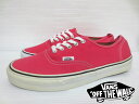 バンズ/VANS オーセンティック スニーカー 無地 サイズ:US 9 ピンク 箱なし 【新品】 新品 mellow 【あす楽対応】【古着屋mellow楽天市場店】