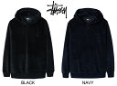 USA企画 STUSSY VELOUR HOODIE / ステューシー ベロア フーディー プルオーバー パーカー 【サイズ:S , M , L , XL】【カラー:BLACK , NAVY】【ストリート】【114864】【smtb-m】【あす楽対応】【古着 mellow楽天市場店】【オススメ】【新品】