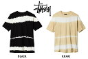 ステューシー STUSSY Tシャツ 半袖 スプレー ストライプ SPRAY STRIPE TEE ブラック , カーキ サイズ:S , M , L , XL , XXL 【114968】【新品】 新品 mellow USA企画 カットソー グラデーション ボーダー ストリート BLACK KHAKI 【あす楽対応】【古着 mellow楽天市場店】