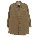 【50%オフ 6/11 12時まで】UPS プリント入り ワークシャツ 長袖 サイズ:XL ダークブラウン 【古着】 古着 【中古】 中古 mellow 【古着屋mellow楽天市場店】