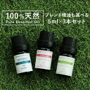 【ポイント5倍】アロマオイル 精油【ブレンドオイル】【5ml×3本】精油セット ラベンダー セットが選べる レモングラス ベルガモット アロマディフューザー アロマ エッセンシャルオイル ローズ ヒノキ ローズマリー 使い方