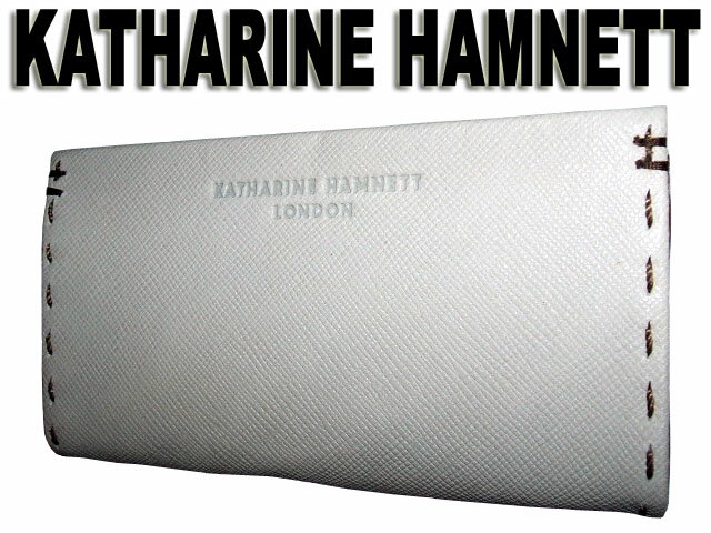 送料無料 代引き手数料無料 キャサリンハムネットカラーテーラード ラウンドキーケース白(ホワイト)シロ KATHARIN EHAMNETT80-5190203