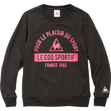 QMJLJF51-BLK ガールズ スウェットクルーネック ブラック (LCQ10550040) 【 le coq sportif 】