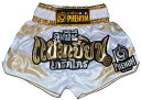PHENOM MUAYTHAI フェノム ムエタイトランクス#008Eキッズ 白×ゴールド/ムエタイパンツ/キックパンツ