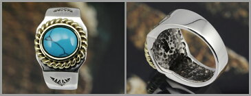 ターコイズ ネイティブ メンズ レディース シルバーリング 指輪 シルバー925 真鍮 メンズアクセ インディアンジュエリー ペアリングに人気 送料無料