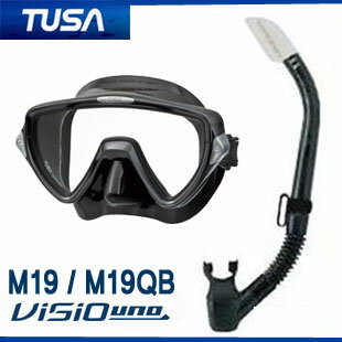 *TUSA* 軽器材2点セット　マスク、スノーケルM-19 マスク　ヴィジオ ウノ　Vis…...:find:10009601