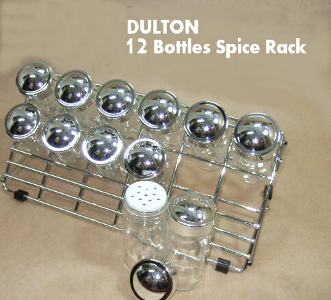 DULTON12 bottles Spice Rack/スパイスラック　12個セットラック（調味料入れ・キッチン・インテリア・シンプル・食器・テーブルウエア・塩・コショウ・パセリ・バジル・一味など） CH01-K15(ダルトン)