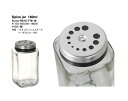 【180ml】スパイスジャー/DULTON SPICE JAR(スパイスボトル・塩・コショウ・キッチン・ステンレス・ガラス)【R615-778-18】(ダルトン)