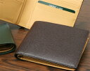 【送料無料】2色のカラーコンビネーション牛革　二つ折り財布（小銭入れなし）札入れ　8413