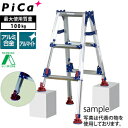ピカ(Pica) アルミ伸縮脚立(はしご兼用) SCL-J90A 自在脚・丸型タイプ 高さ 0.70m〜1.01m