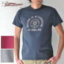 DELUXEWARE デラックスウエア Tシャツ MTG-1903 ST.PAUL 半袖 メンズ アメカジ S-XL グレー/ネイビー