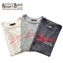 BROWN'S BEACH ブラウンズビーチ Tシャツ BROWN`S BEACH TEE 2 M-L 白/黒/グレー ロゴ アメカジ メンズ BBJ9-012