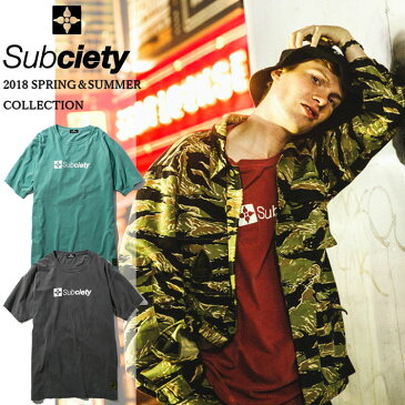 SUBCIETY サブサエティ Tシャツ PIGMENT TEE -THE BASE- 青 黒 半袖 104-40224 サブサエティー