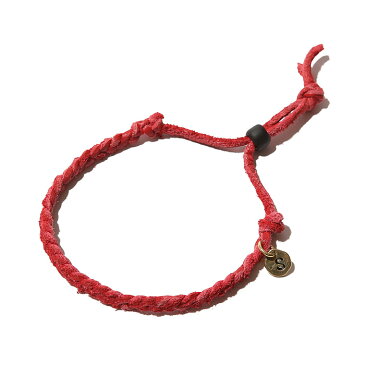 【予約】SUBCIETY サブサエティ ブレスレット LEATHER BRACELET レザー 黒/赤 106-92297