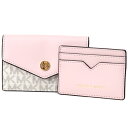 マイケルコース カードケース MICHAEL KORS コーティングキャンバス レザー モノグラム ギフタブルズ スモール ロゴ スリー イン ワン カードケース付き 小銭入れ コインポーチ コインケース 2点セット パウダーブラッシュマルチ 35H1GGFD1B【新品 送料無料 即日発送】