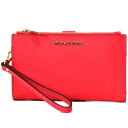 マイケルコース 財布 MICHAEL KORS レザー ジェット セット トラベル ラージ ダブルジップ リストレット フォン ウォレット 二つ折り 長財布 コーラルリーフ 35F8GTVW0L【ブランド 新品 送料無料 プレゼント 正規 人気 10倍 OUTLET 即日発送 代引無料】