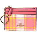 コーチ コインケース COACH コーティングキャンバス スムースレザー チェック キーリング付き ミニ スキニー IDケース コインケース タフィーマルチ C8684【ブランド 新品 送料無料 正規 人気 安心 保証 10倍 アウトレット OUTLET 即日発送 代引無料 】