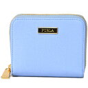 フルラ コンパクト財布 FURLA コーティングキャンパス レザー コンパクト 財布 小銭入れ スカイブルー 951896【ブランド 新品 送料無料 誕生日 記念日 お祝い プレゼント 正規 人気 レディース 安心 保証 】