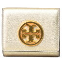 トリーバーチ 財布 TORY BURCH レザー グレース ロゴ トライフォールド ウォレット 三つ折り財布 ホワイトゴールド 80266【ブランド 新品 送料無料 正規 人気 安心 保証 10倍 OUTLET 即日発送 代引無料】