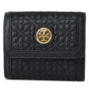 トリーバーチ 財布 TORY BURCH エンボスド レザー 三つ折り ミディアム財布 ブラック 34031【ブランド 新品 送料無料 誕生日 記念日 お祝い プレゼント 正規 激安 レディース セール SALE 包装 即日発送 代引無料 通販】