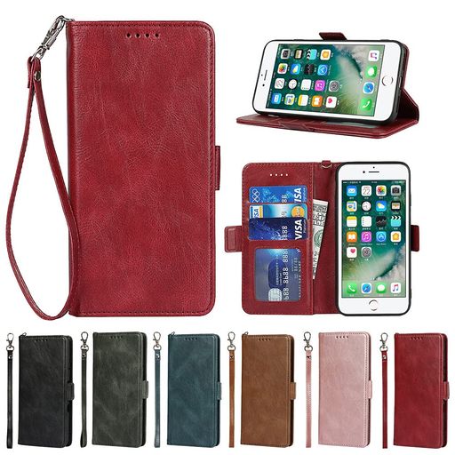 Eastwaveアイフォン8Plusケース手帳型カバーforiPhone7Plusケース手帳型foriPhone8plus7pluscaseカバーストラップ付きPU皮革カード収納横置きスタンド機能衝撃吸収
