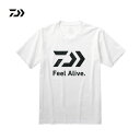 ショートスリーブ FEEL ALIVE. Tシャツ ホワイト M DE-83009 ダイワ