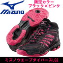 [MIZUNO]ミズノ ウエーブダイバースLG2 [WAVE DIVERSE LG2]〔ブラック×ピンク/限定カラー〕/送料無料只今先着で「ラメ入り靴ひも」プレゼント！LG2フィットネスシューズ限定カラー！（サイズ：22.0cm〜26.0cm）