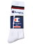 CHAMPION 3P FULL LENGTH SOCKS SCRIPT【CMSCK002-010-WHITE】