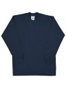 PRO CLUB HEAVY WEIGHT L/S TEE-NAVY【PRC1X-HWTLT-NVY-NAVY】