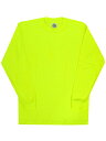 PRO CLUB COMFORT CREW L/S TEE-SAFETY GREEN【PRC1X-CMFCLT-SG-NEON YELLOW】