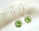 ペリドット フックピアス K14PG ジプシーピアス 【プレゼント/ギフト】▼