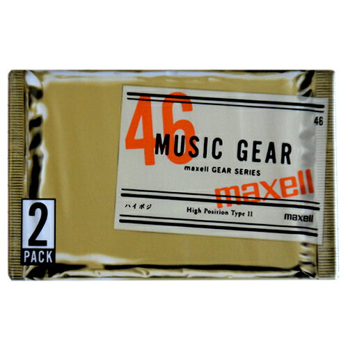 アウトレット品【日本製】耐衝撃性、防振性に優れたカセット！マクセル カセットテープ ハイポジション 2本 46分 MG2-46.2P※パッケージに汚れや、破れがございます