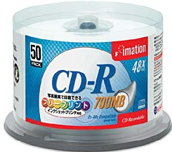 イメーション(Imation) 48倍速対応 CD-R 50枚 インクジェットプリント対応 CDR80Z PWRX50_Outlet