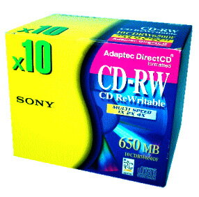 【生産中止商品】SONY CD-RW 1-4倍速 650MB 10枚セット SONY 10CDRW650DF