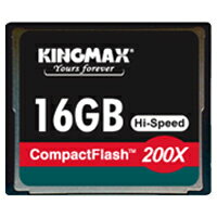 永久保証！KINGMAX　CFカード16GB、200倍速コンパクトフラッシュ 【メール便OK】【激安】一眼レフカメラに最適!