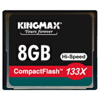 KINGMAX　CFカード8GB、133倍速永久保証 【メール便OK】激安！！