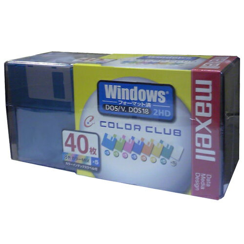 【FD40枚パック！】Maxell3.5型 3.5型 Floppy Disk Windows(R)/MS-DOS(R) フォーマット MFHD18CC.40P