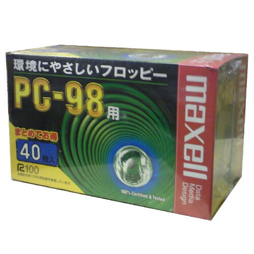 【FD40枚まとめ買いパック】maxell 3.5型フロッピーディスク MFHD8.C40K PC98用※PC98用(DOS/V用ではありません)