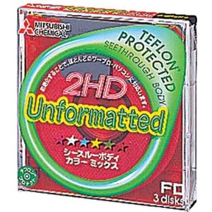 【生産中止商品】三菱化学 2HDU3SM(3.5インチ Macintoshフォーマット済　FD:3枚
