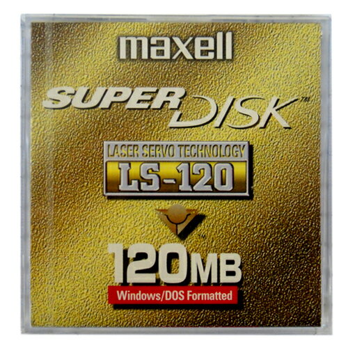 アウトレット品【1枚入り】マクセル SuperDisk（スーパーディスク）ブラック 1枚 Windowsフォーマット　LS-120.A.1P