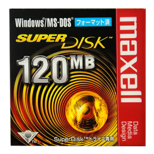 アウトレット品【1枚入り】マクセル SuperDisk（スーパーディスク）ブラック 1枚 Windowsフォーマット　SD120.WIN.B1P